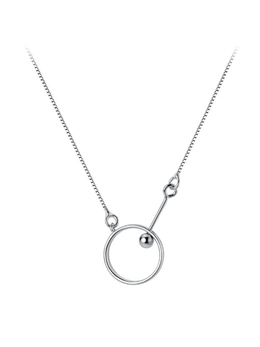 Chris 925 Sterling Silver With 18k Gold Plated Simplistic Round Necklaces