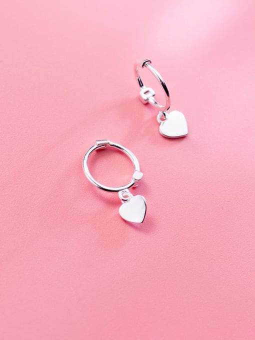 Chris 925 Sterling Silver With Heart Stud Earrings