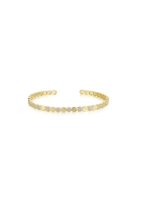 Arya 925 Sterling Silver With 18k Gold Plated honeycomb Delicate Bangles