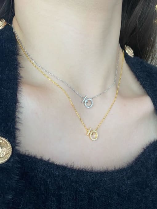 Arya 925 Sterling Silver With 18k Gold Plated Delicate Geometric Necklaces