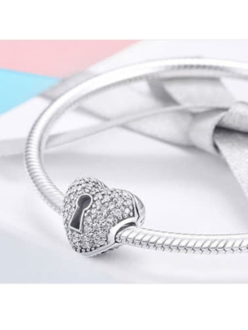 Maja 925 silver heart lock charm