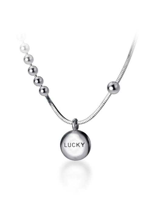 Chris 925 Sterling Silver With Personalized Round Party Necklaces