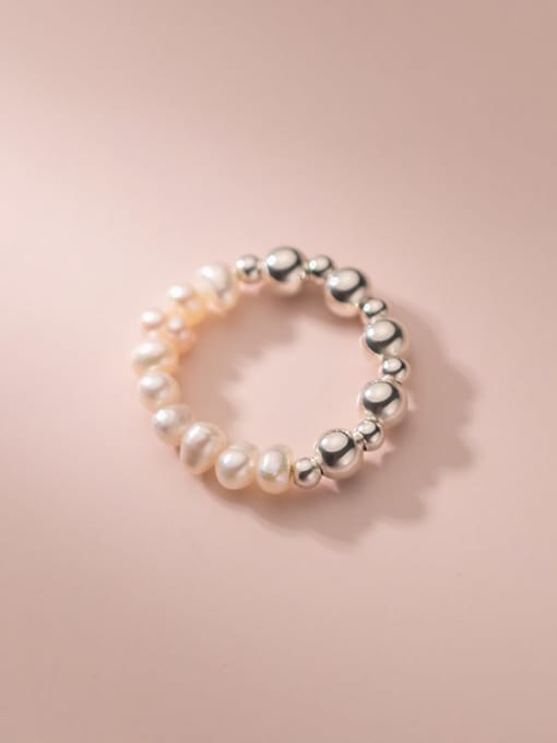 Chris 925 Sterling Silver With Freshwater Pearl Rings