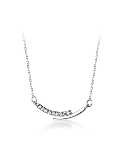 Chris 925 Sterling Silver With  Cubic Zirconia Geometric Necklaces