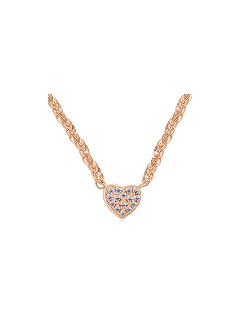 Arya 925 Sterling Silver With 18k Gold Plated Delicate Heart Necklaces