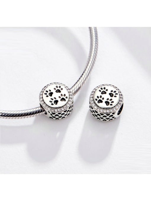 Maja 925 silver cute paw print charm