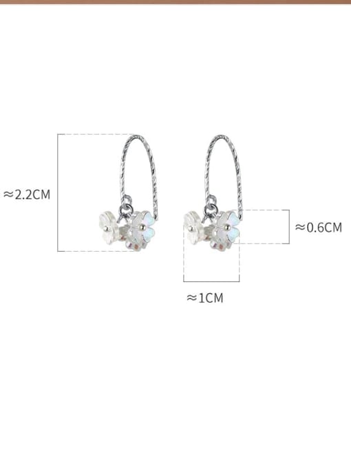 Chris 925 Sterling Silver With 18k Gold Plated Delicate Flower Earrings