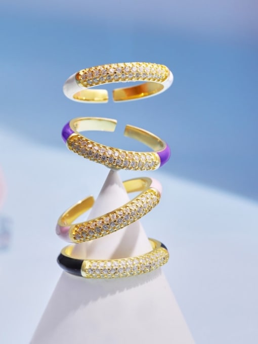 Arya 925 Sterling Silver With 18k Gold Plated Delicate Band Rings