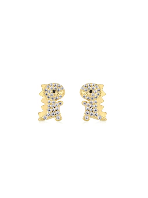 Arya 925 Sterling Silver With 18k Gold Plated Delicate Animal Stud Earrings