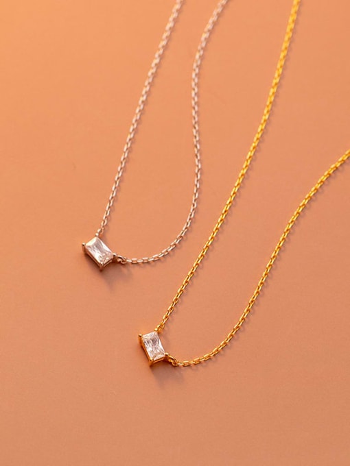 Chris 925 Sterling Silver With 18k Gold Plated Delicate Geometric Birthday Necklaces