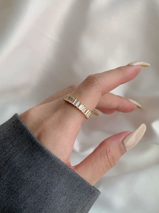 Arya 925 Sterling Silver With 18k Gold Plated Vintage Geometric Band Rings