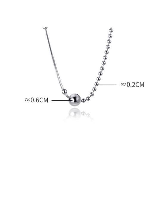 Chris 925 Sterling Silver With Simplistic Ball Birthday Necklaces