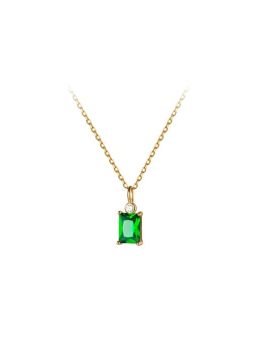 Chris 925 Sterling Silver With 18k Gold Plated Vintage Geometric Birthday Necklaces