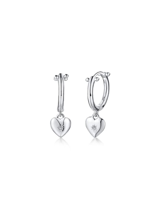 Arya 925 Sterling Silver With 18k Gold Plated Personalized Heart Stud Earrings