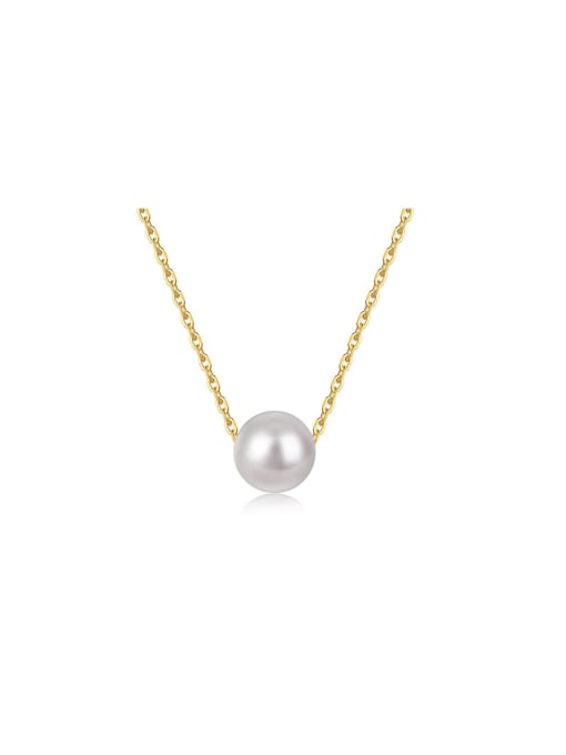 Arya 925 Sterling Silver With 18k Gold Plated Delicate Ball Necklaces