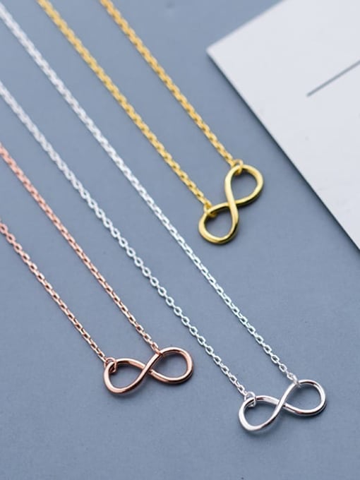 Chris 925 Sterling Silver With 18k Gold Plated Simplistic Geometric Necklaces