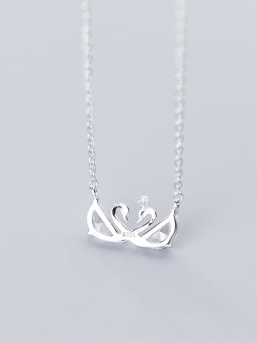 Chris 925 Sterling Silver With White Gold Plated Delicate Animal Engagement Necklaces