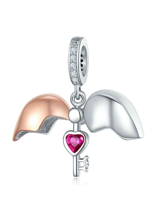 Maja 925 silver artificial zircon heart-shaped charm