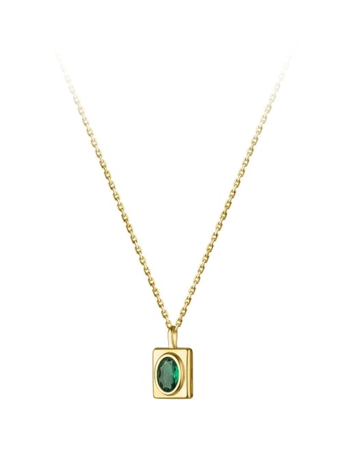 Chris 925 Sterling Silver With 18k Gold Plated Vintage Geometric Birthday Necklaces