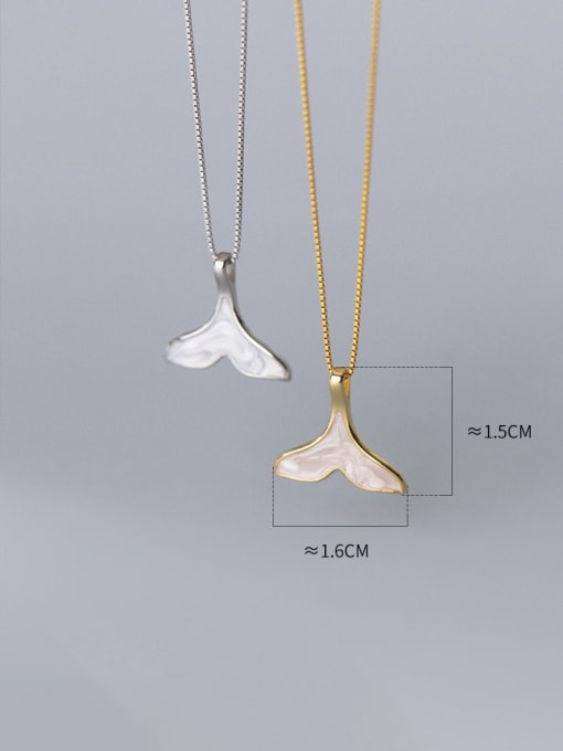 Chris 925 Sterling Silver With 18k Gold Plated Delicate Tail Birthday Necklaces