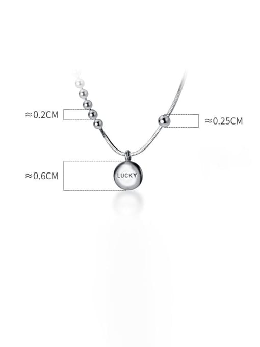 Chris 925 Sterling Silver With Personalized Round Party Necklaces