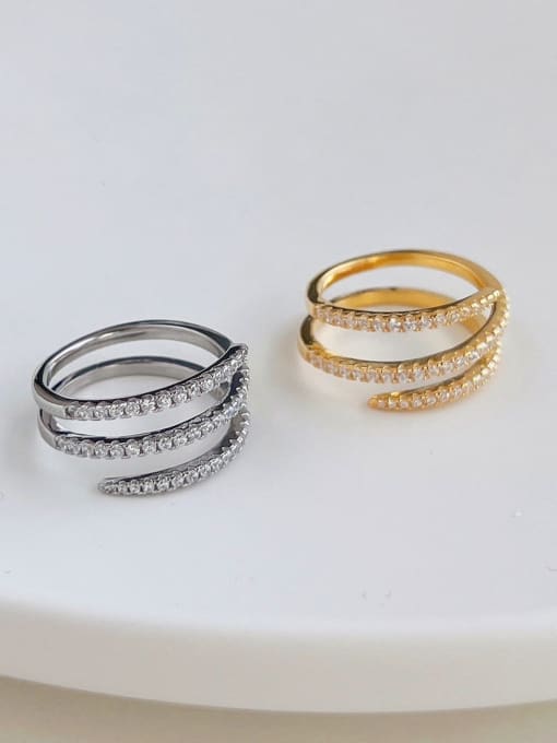 Arya 925 Sterling Silver With 18k Gold Plated Delicate Stacking Rings