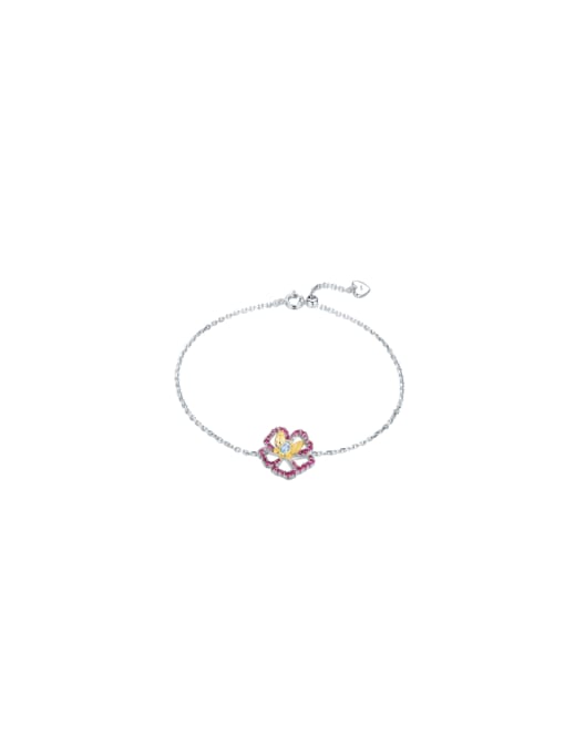 Tina 925 Sterling Silver With 18k Gold Plated Delicate Flower Bracelets