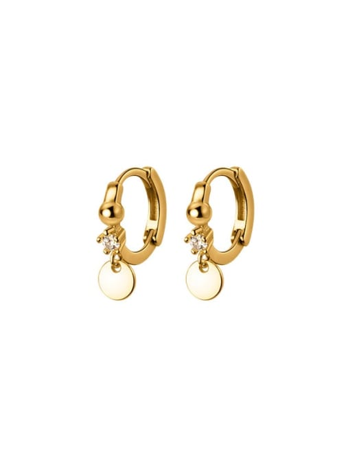 Chris 925 Sterling Silver With 18k Gold Plated Delicate Geometric Earrings