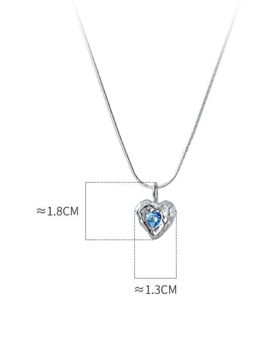 Chris 925 Sterling Silver With Silver Plated Delicate Heart Necklaces