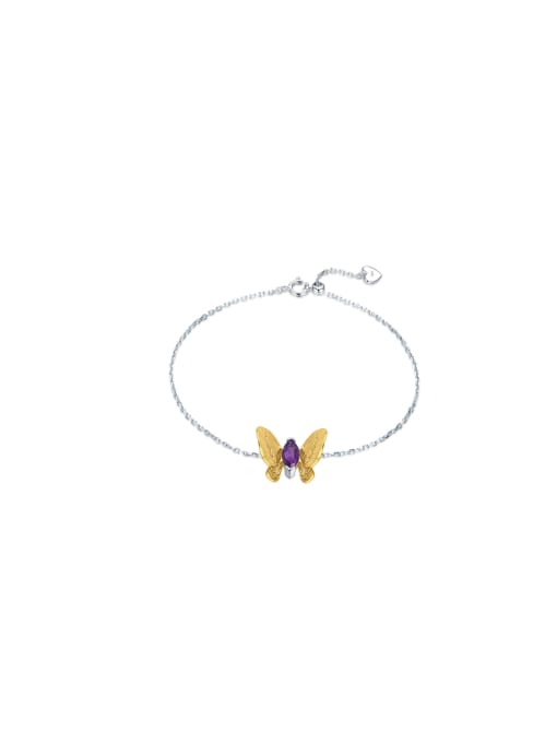 Tina 925 Sterling Silver With 18k Gold Plated Delicate Butterfly Bracelets