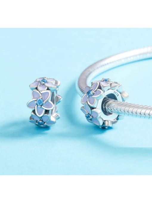 Maja 925 silver romantic flower charm