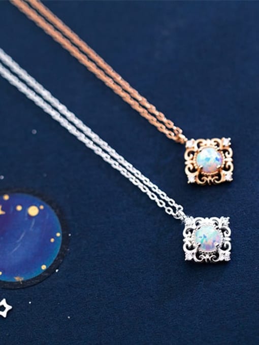 Chris 925 Sterling Silver With Rose Gold Plated Delicate Geometric Birthday Necklaces