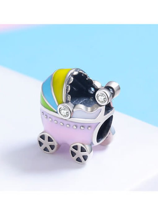 Maja 925 silver cute stroller charm