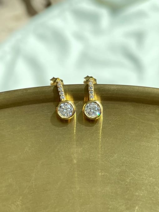 Arya 925 Sterling Silver With 18k Gold Plated Delicate Stud Earrings