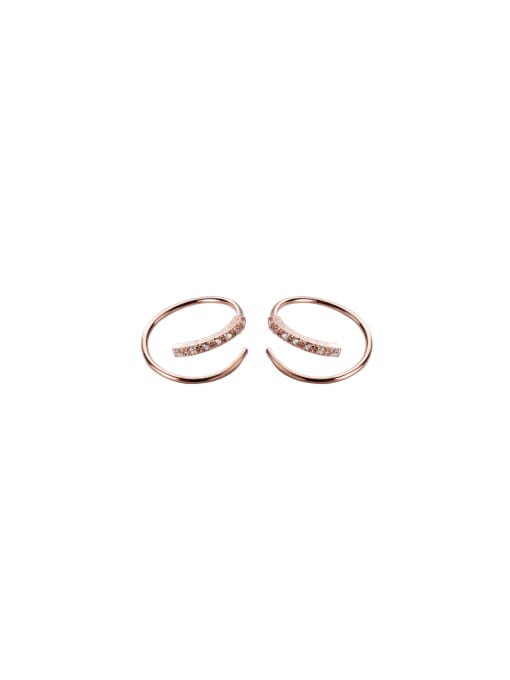 Chris 925 Sterling Silver With Rose Gold Plated Earrings