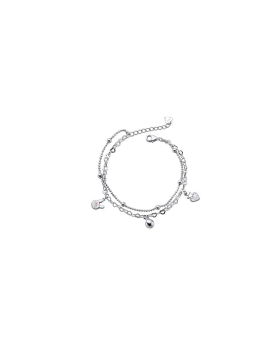 Chris 925 Sterling Silver With  Cubic Zirconia Rabbit Bracelets