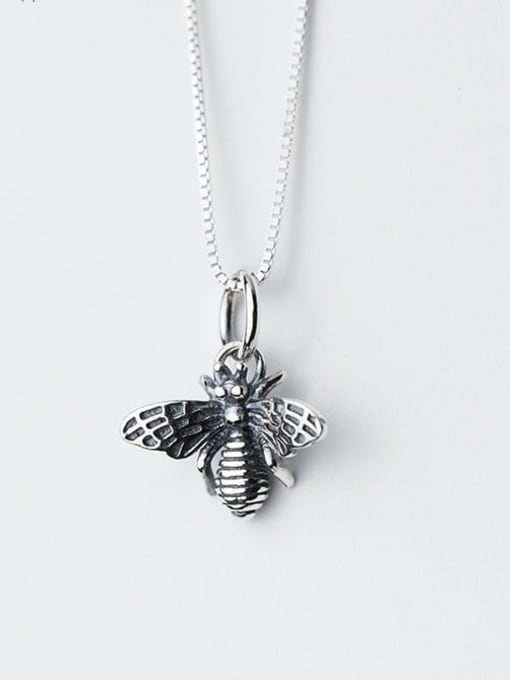 Chris 925 Sterling Silver With Antique Silver Plated Personalized Insect Necklaces