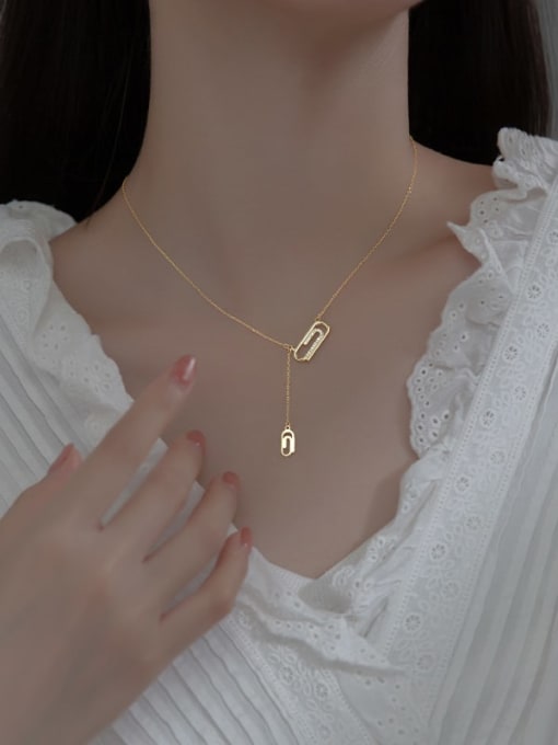 Chris 925 Sterling Silver With 18k Gold Plated Delicate Geometric Birthday Necklaces