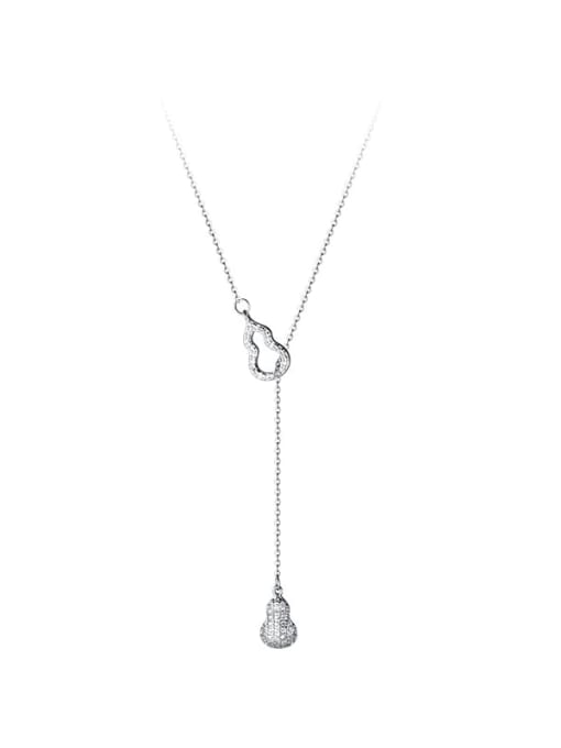 Chris 925 Sterling Silver With 18k Gold Plated Delicate Gourd Necklaces