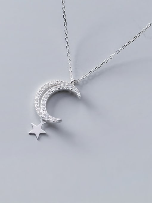 Chris 925 Sterling Silver With Delicate Moon Birthday Necklaces