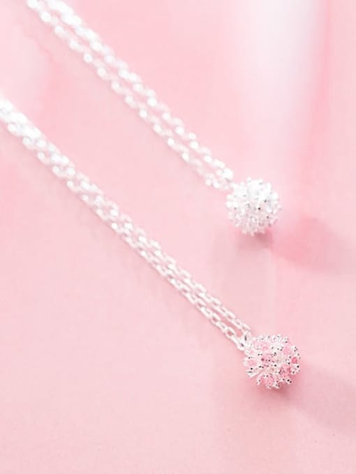 Chris 925 Sterling Silver With Cubic Zirconia Ball Necklaces