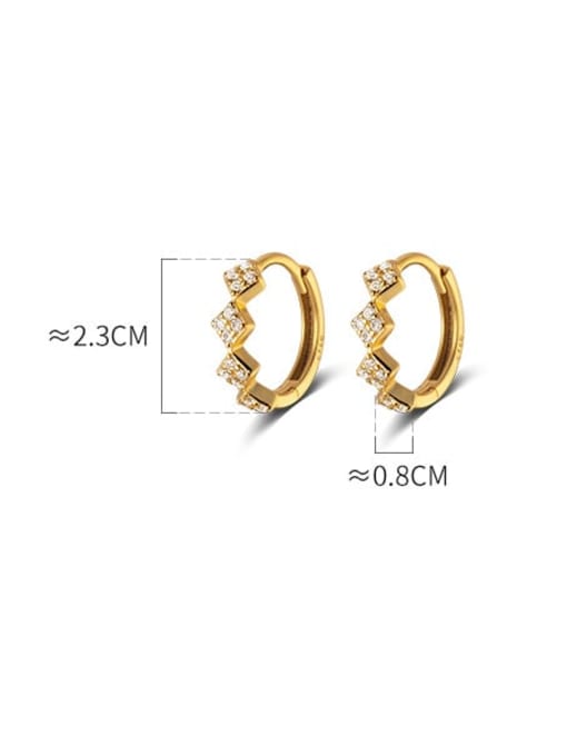 Chris 925 Sterling Silver With 18k Gold Plated Delicate Round Hoop Earrings