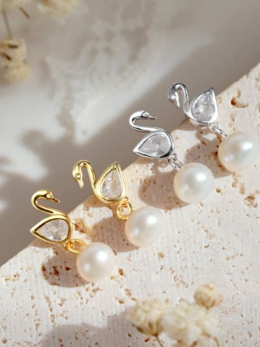 Arya 925 Sterling Silver With 18k Gold Plated Delicate Animal Stud Earrings