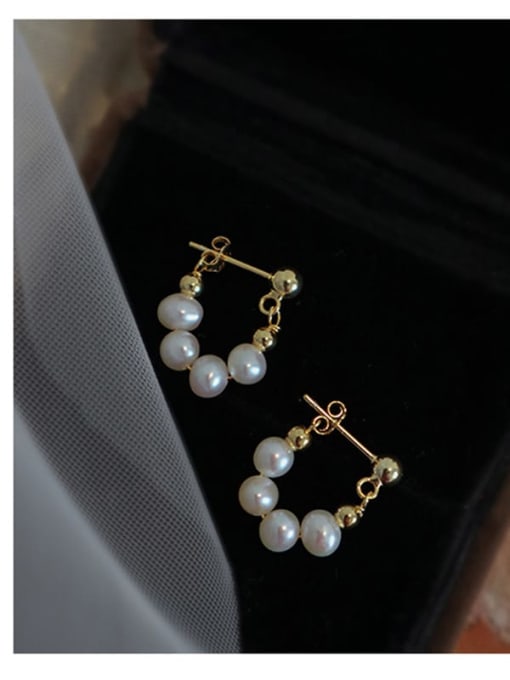 Chris 925 Sterling Silver With 18k Gold Plated Vintage Charm Earrings