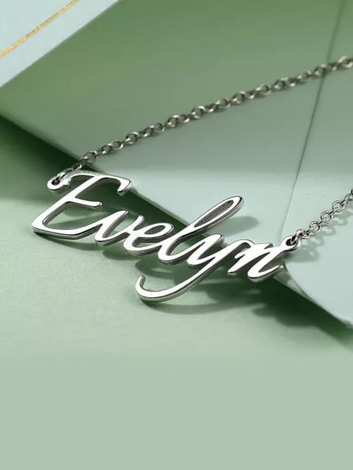 Lian Designs Customized  Silver Personalized Name Necklace