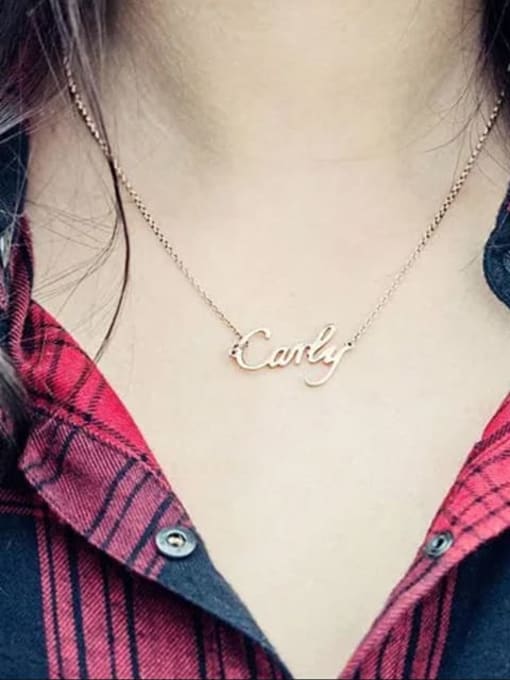 Lian Designs Customized  Silver Personalized Name Necklace