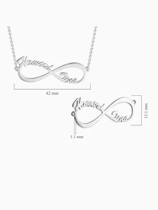 Lian Designs Cutsomize Infinity Personalized Name Necklace 925 Sterling Silver