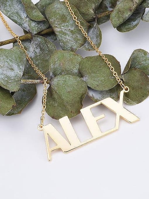 Lian Designs Alex style Silver Personalized Name Necklace