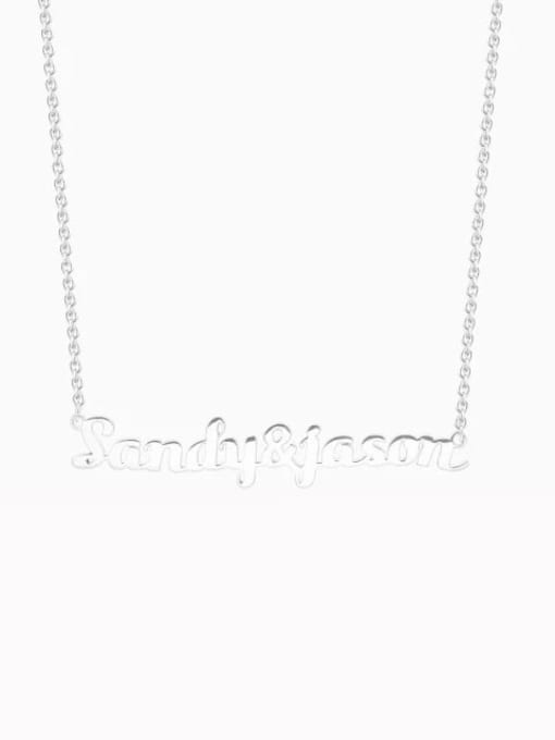 Lian Designs Customize 925 sterling Silver Couple Name Necklace