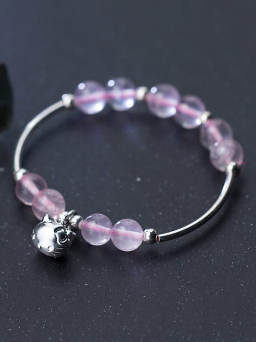 Tina S925 Silver Natural Powder Crystal Bracelet